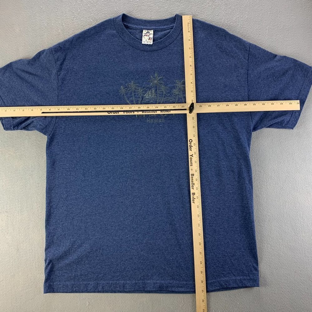 Maui Hawaii Shirt Mens Extra Large Blue Embroidered Tropical Hawaiian Vacation‎ - Picture 6 of 11
